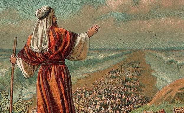 ציור מ-1907 המתאר את יציאת מצרים (צילום: wikipedia.org)