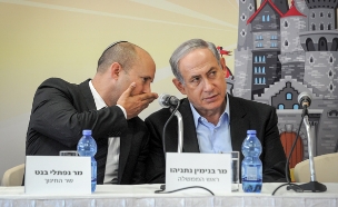 נתניהו ובנט (ארכיון) (צילום: חיים הורנשטיין, חדשות)