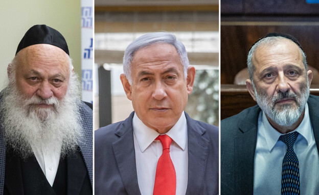 אריה דרעי, בנימין נתניהו, יצחק גולדקנופף (צילום: פלאש 90) אריה דרעי, בנימין נתניהו, יצחק גולדקנופף (צילום: פלאש 90)